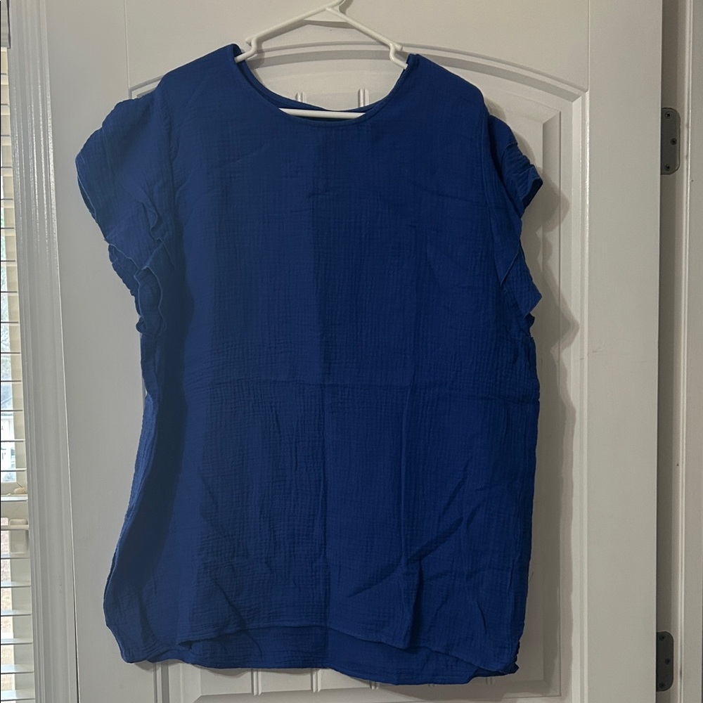 Chic Soul Royal Blue Blouse